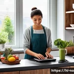소음진동 주요 문제 해결 사례 - **A Peaceful Morning Kitchen Scene:** A serene and brightly lit kitchen in the early morning. A pers...